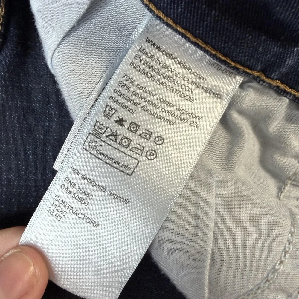 Calvin Klein Jeans Mens 33x28 Medium Wash Blue Denim Regular Straight Stretch